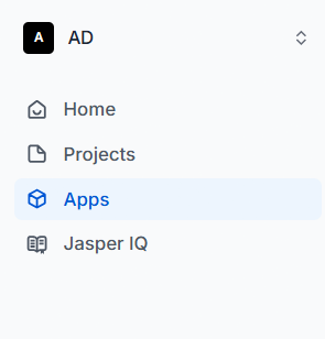 Jasper main menu
