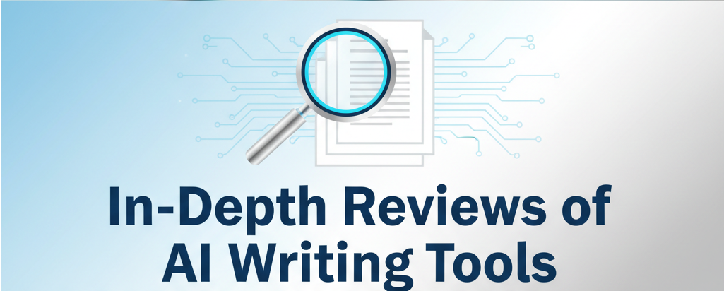 In-Depth Reviews of AI Writing Tools - Teviews Banner