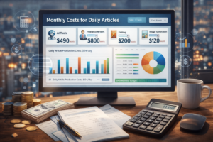 Monthly costs of article production