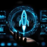 futuristic-technology-concept-digital-rocket-data-interfaces-futuristic-technology-concept-digital-rocket-data-351845664