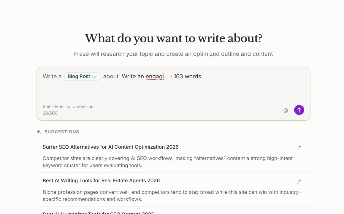 Frase blog post prompt for AI content creation mistakes