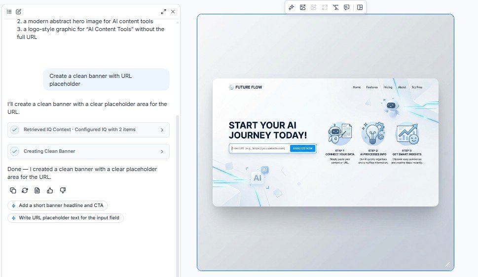 Jasper-generated AI marketing banner using a placeholder for a website URL.