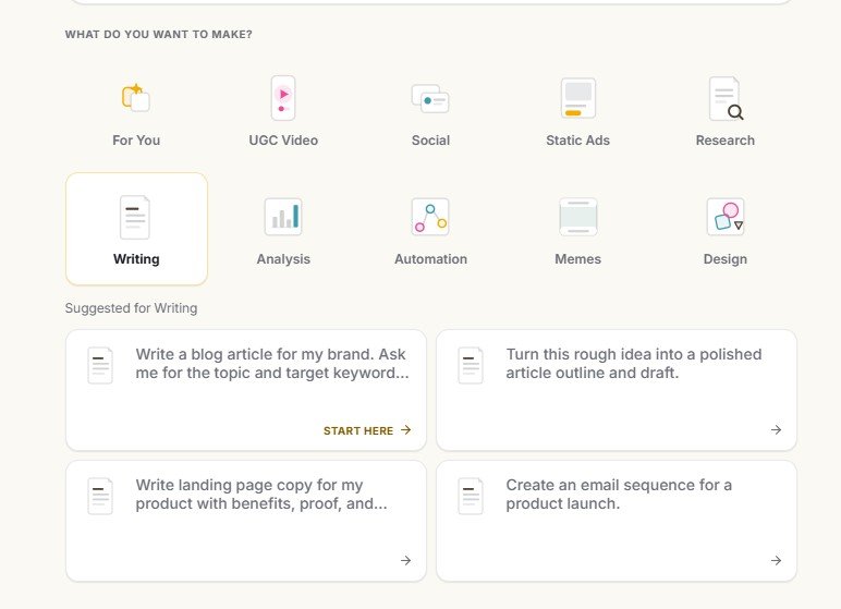 Simplified Riley writing tools for blogs, articles, landing pages and email sequences